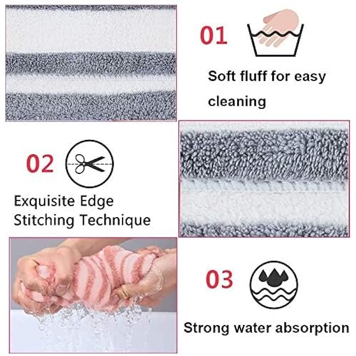 Goodern Hair Towel Wrap Turban Coral Fleece Microfiber Hair Drying Towels, Quick Magic Hair Dry Hat Cap Twist Head Towel with Button,quick Dry Super Absorbent for Long & Curly Hair,anti-frizz [3pack] - Image 4